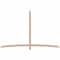 Ekena Millwork Bellingham Smooth Timber Gable Bracket, Douglas Fir, 108"W x 68"H x 1 1/2"D x 3 1/2"F, 15/12 Pitch GBW108X68X0204BEL00SDF - alternate 1